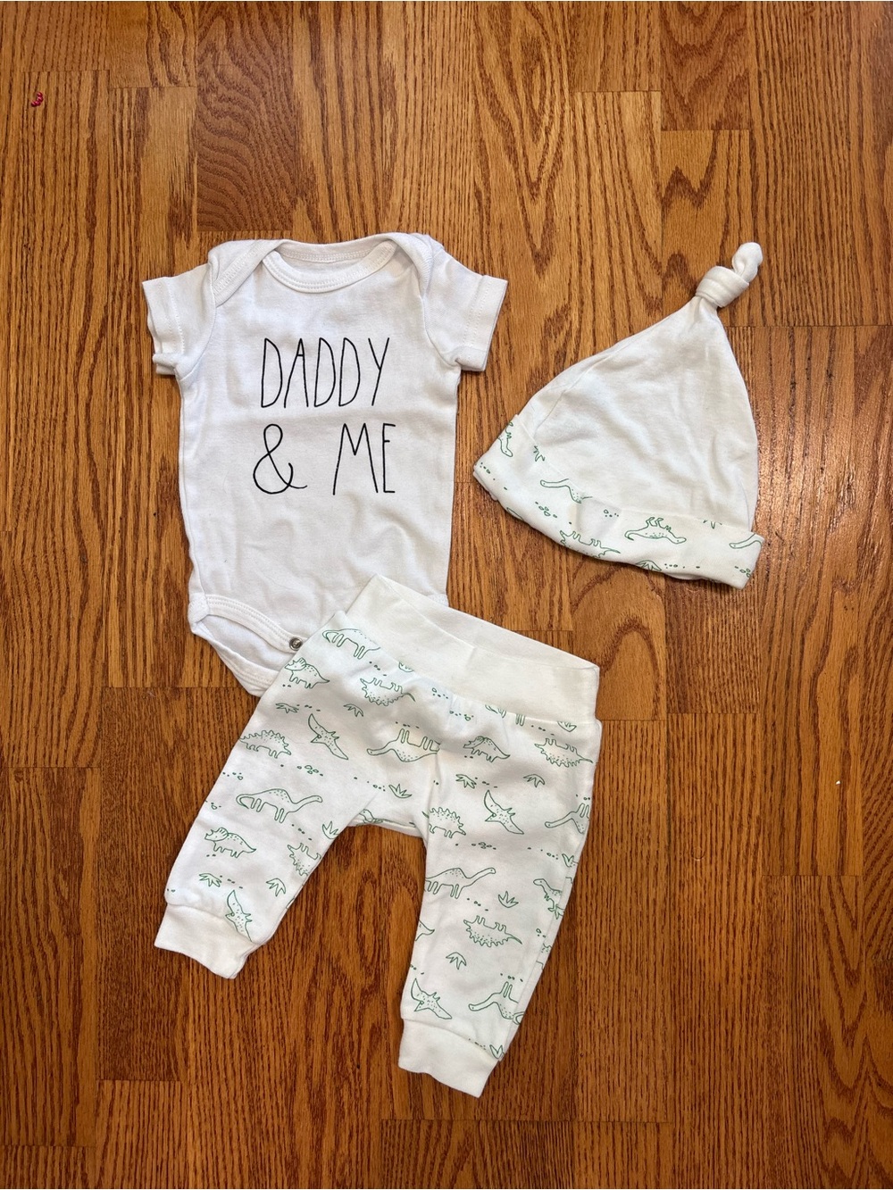 Rae Dunn outfit Dino pants matching hat Daddy & Me